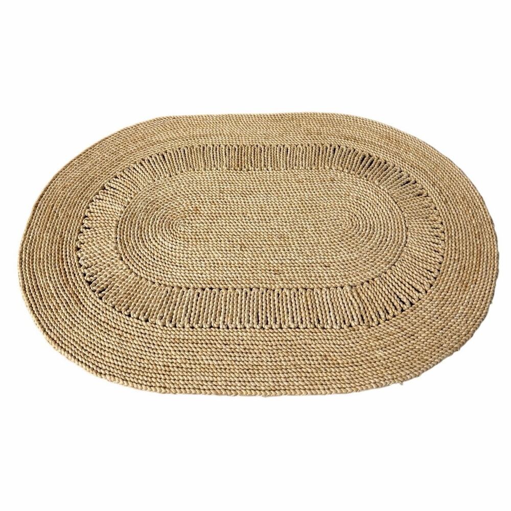 Lot of 6 Woven Oval Placemats – 18” x 12” NWOT Boho Farmhouse Coastal